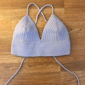 Crochet crop top/bra top (hand made)